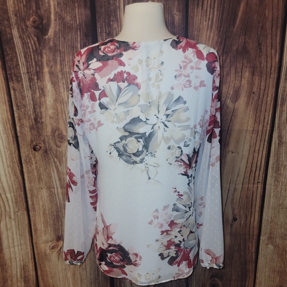 White House Black Market Top Size 6 Floral - Picture 3 of 7